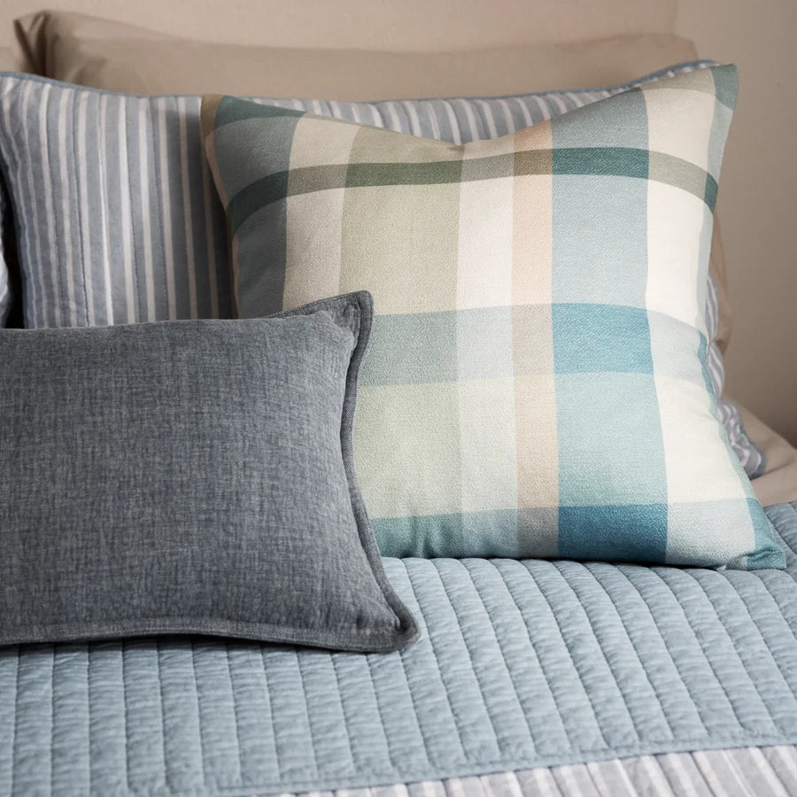Tamara Check Cushion | Marine
