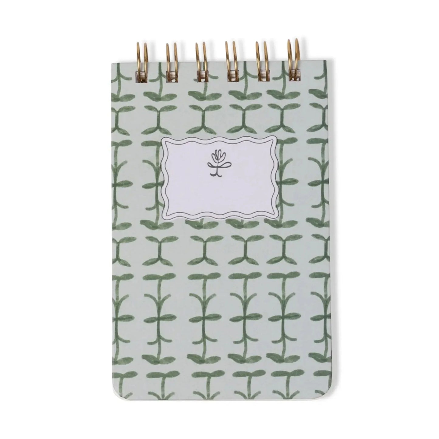 Tulip Twin Wire Notepad | Green Vine