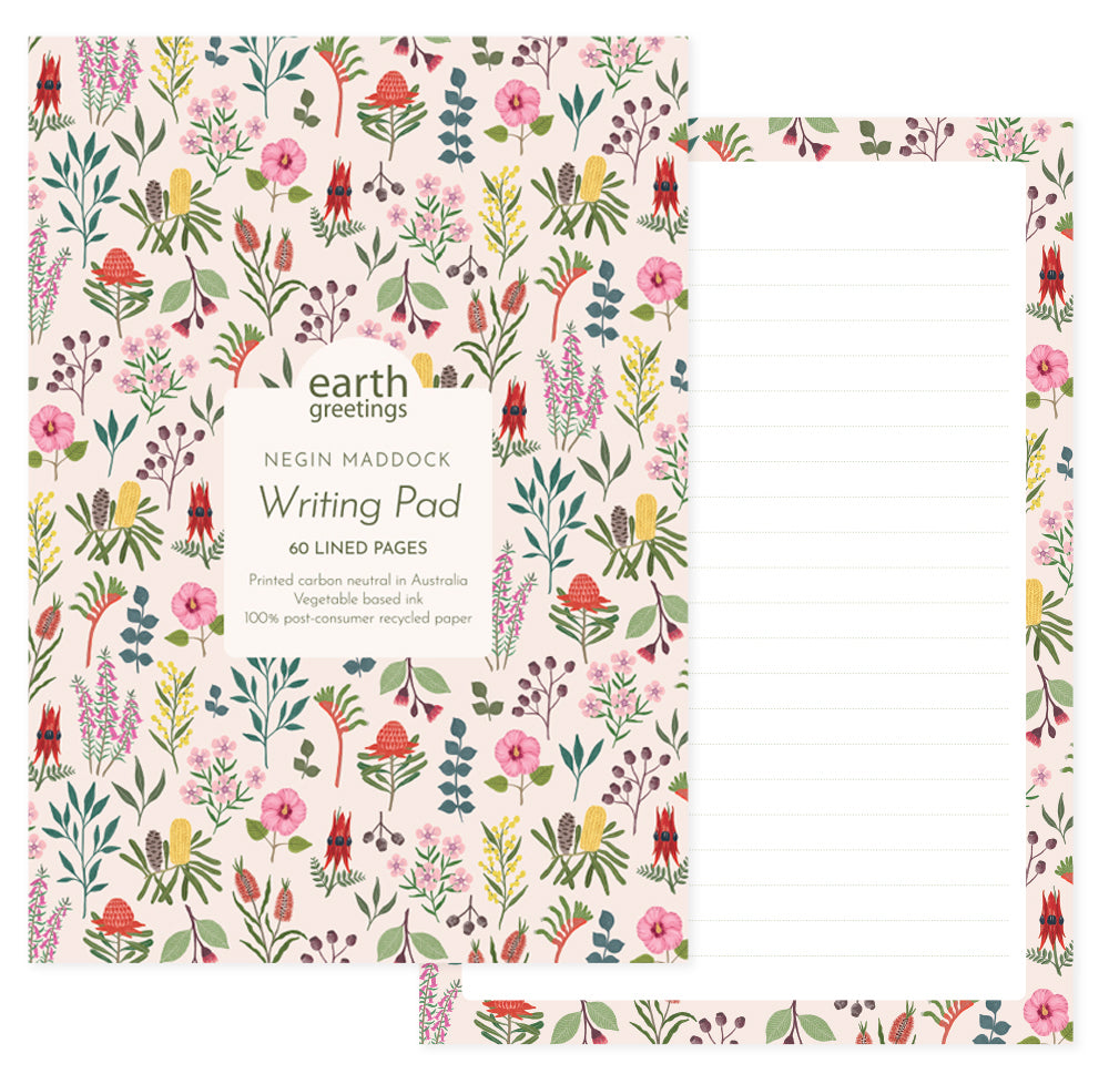 A5 Writing Pad | Australian Wildflowers