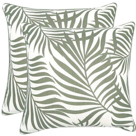 Palmy Days Cotton Cushion | Green