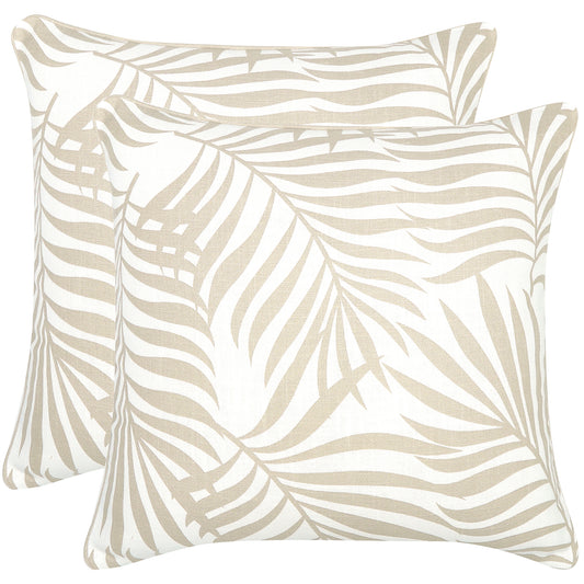 Palmy Days Cotton Cushion | Taupe
