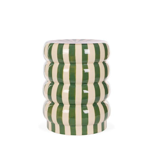 Verdant Striped Stool