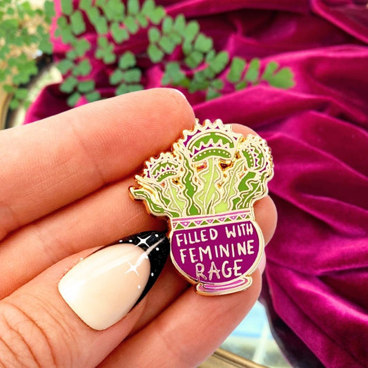 Filled With Feminine Rage Lapel Pin