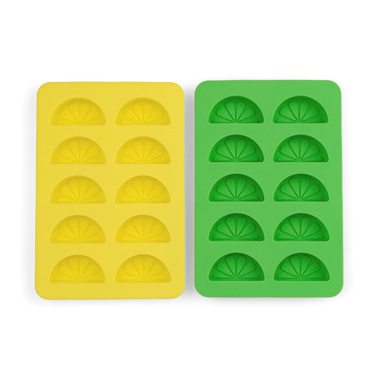 The Dotty Citrus Wedge Ice Trays | Yellow + Green