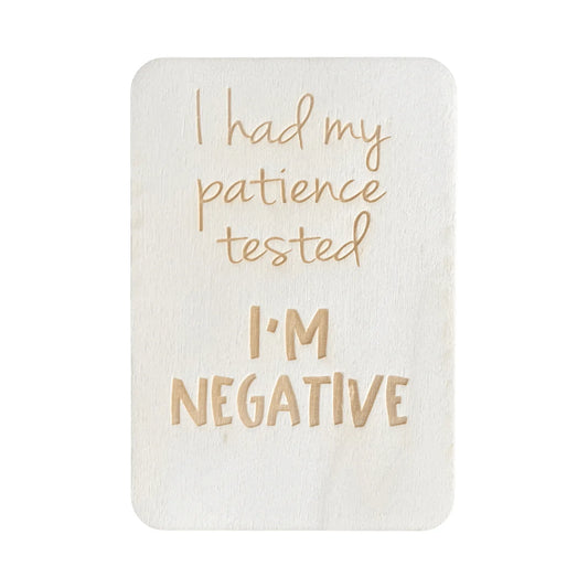 I Had My Patience Tested