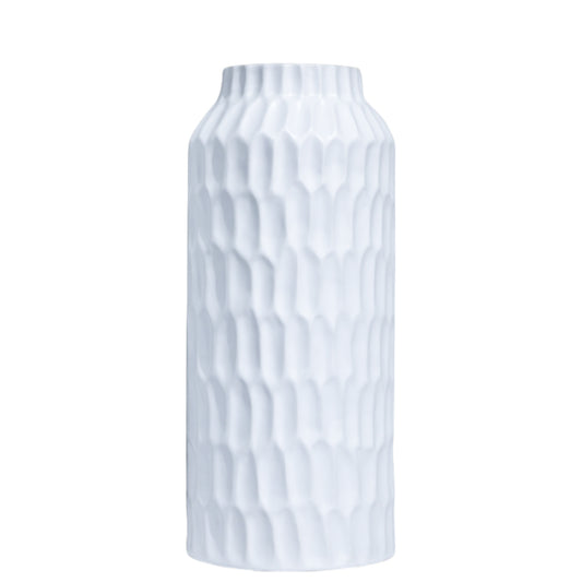 Honeycomb Haven Vase | White