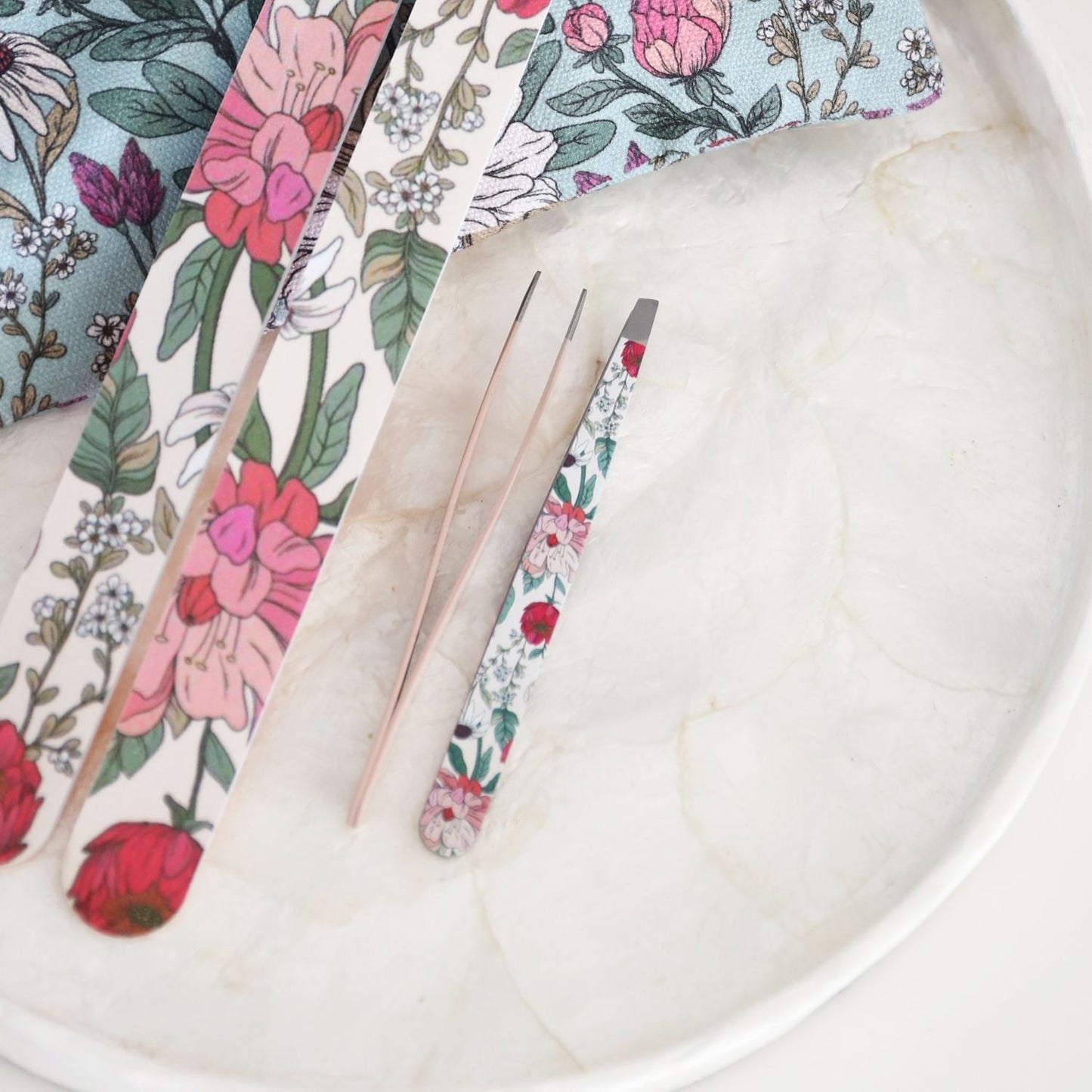 Floral Tweezer Set