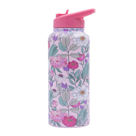 Floral Insulated Water Bottle
