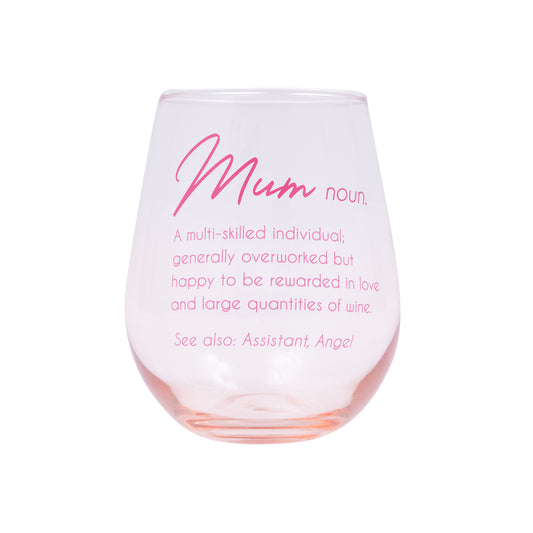 Floral Stemless Wine Glass