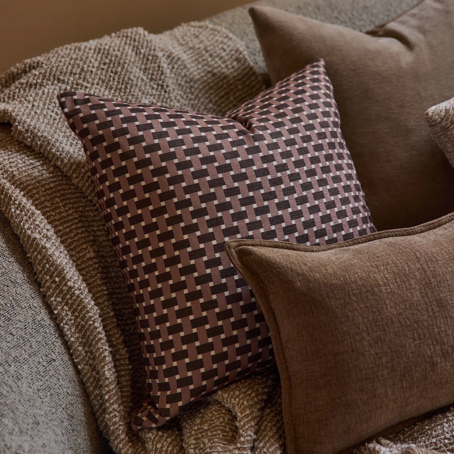Gracie Cushion | Check Coffee
