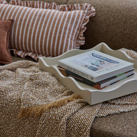 Clara Throw Rug | Camel + Cream