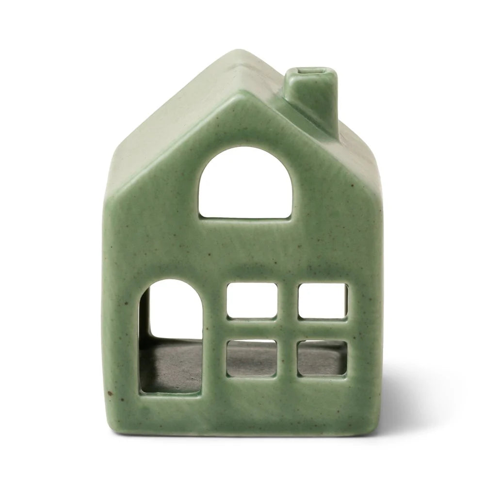 Holiday Ceramic Incense House | Green