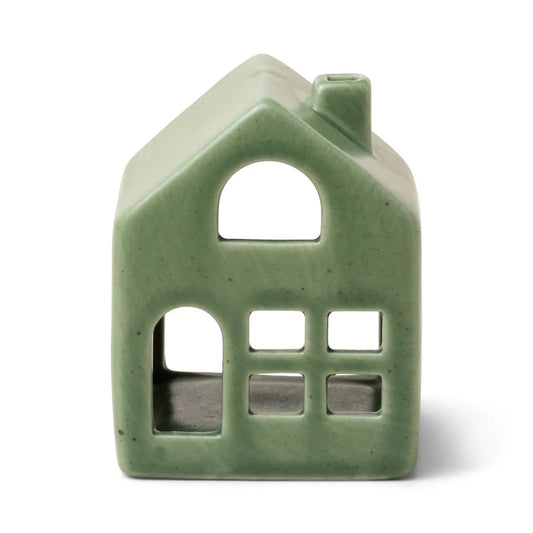 Holiday Ceramic Incense House | Green