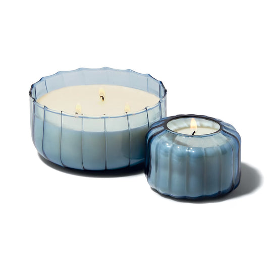 Ribbed Glass Candle | Peppered Indigo