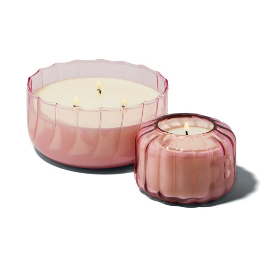 Ribbed Glass Candle | Desert Peach