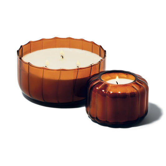 Ribbed Glass Candle | Tobacco Patchouli