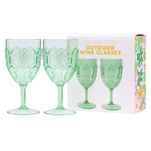 Summer Picnic Outdoor Wine Glasses | Set of 2