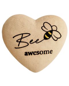 Bee Awesome Boxed Heart Stone