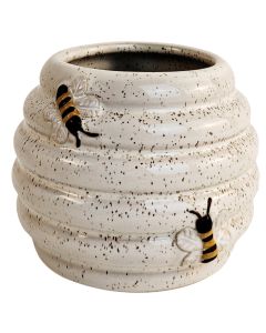Beehive Planter White & Sand Sml