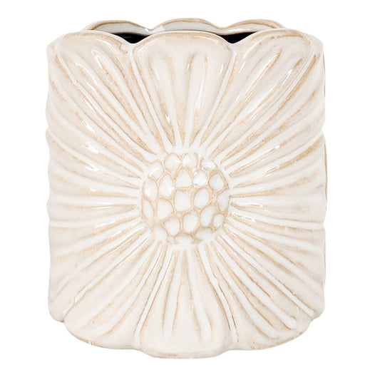 Daisy Planter | White