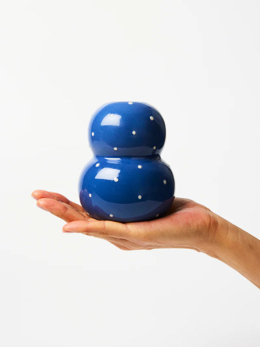 Fonda Vase | Navy Dotty