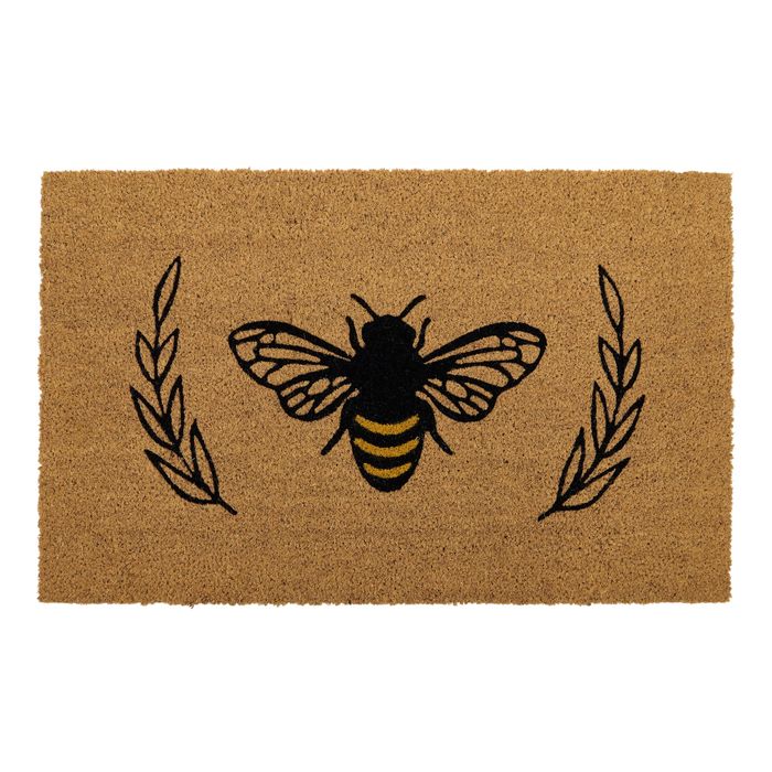 Provincial black coir door mat