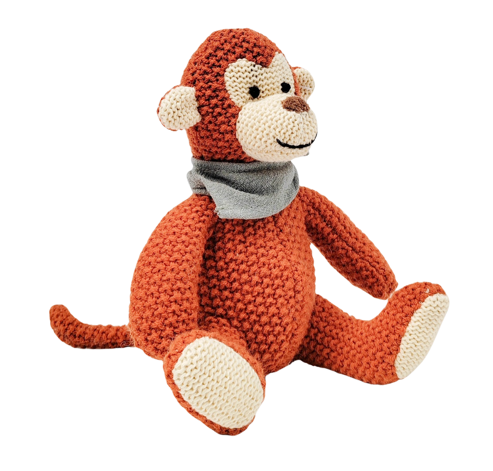 Knitted Monkey Soft Toy