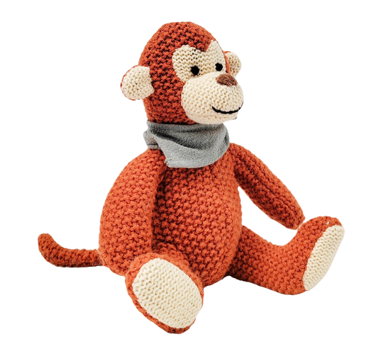 Knitted Monkey Soft Toy