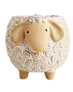 Sheep Planter White & Sand Med