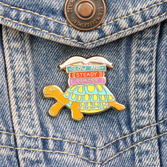 Slow And Steady Reader Lapel Pin