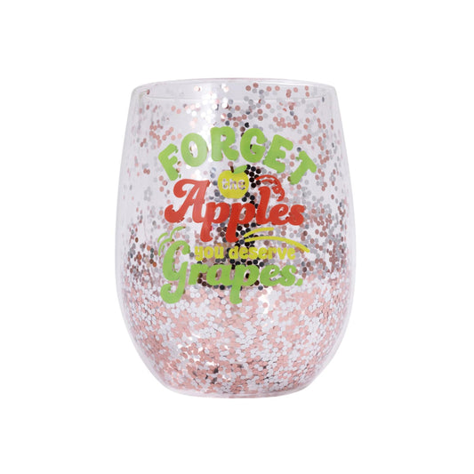 Teacher Glitter Wine Glass | Grapes
