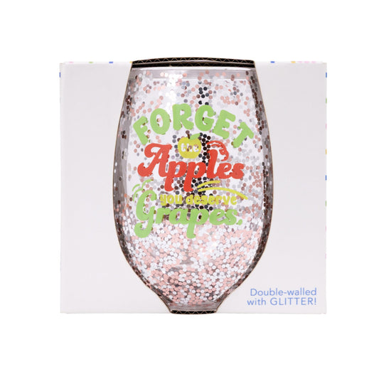 Teacher Glitter Wine Glass | Grapes