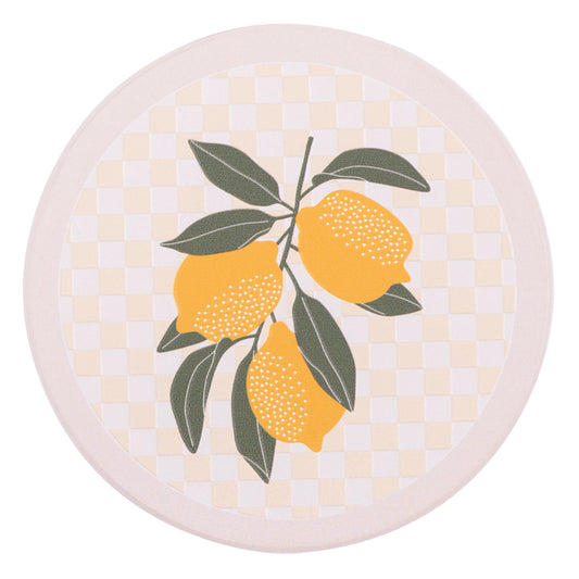 Tuscan Sun Lemon Trio Ceramic Coaster