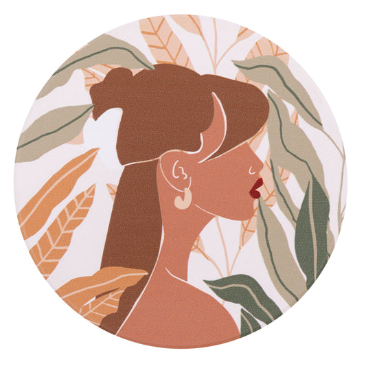 Tuscan Sun Side Profile Ceramic Coaster