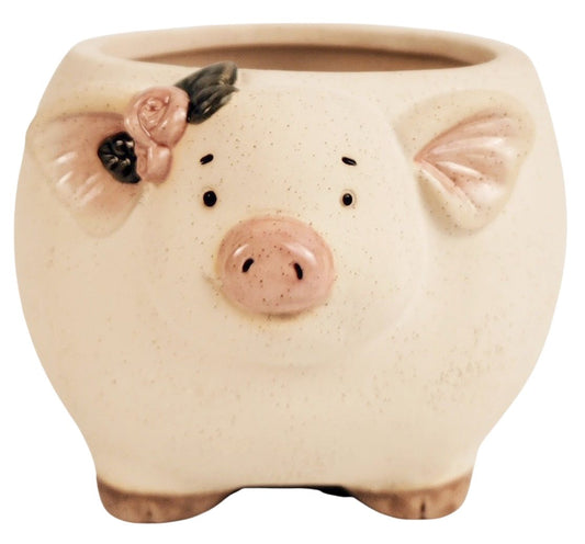 Pig with Flower Planter