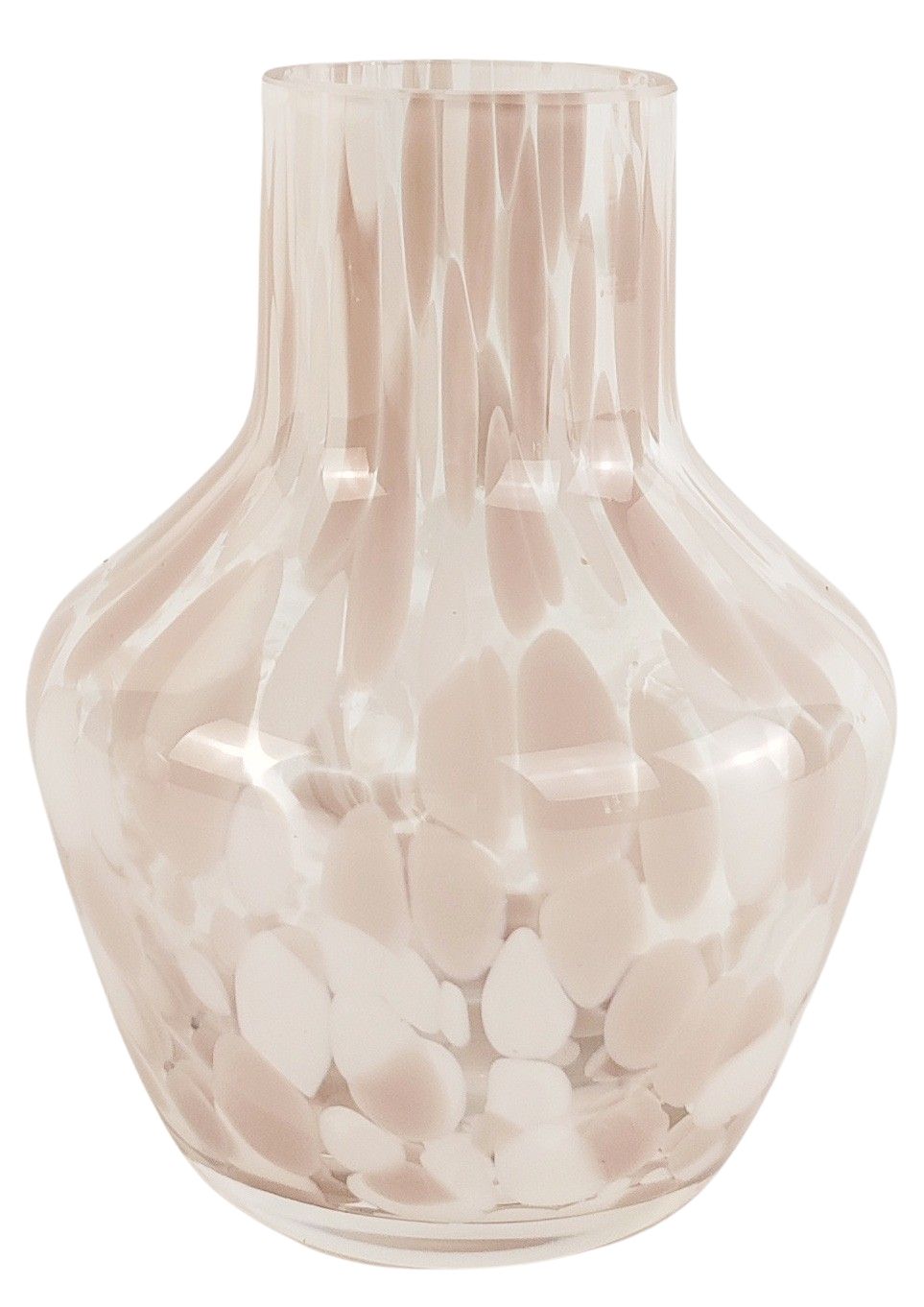 Jaslyn Speckle Glass Vase | White & Lilac