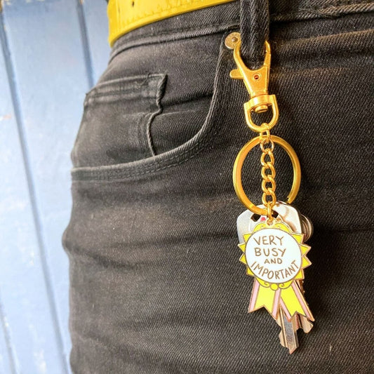 Very Busy And Important Keychain