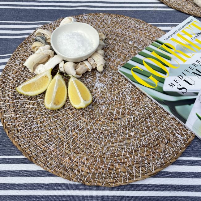 Seagrass White Stitch Place Mat | Set of 4