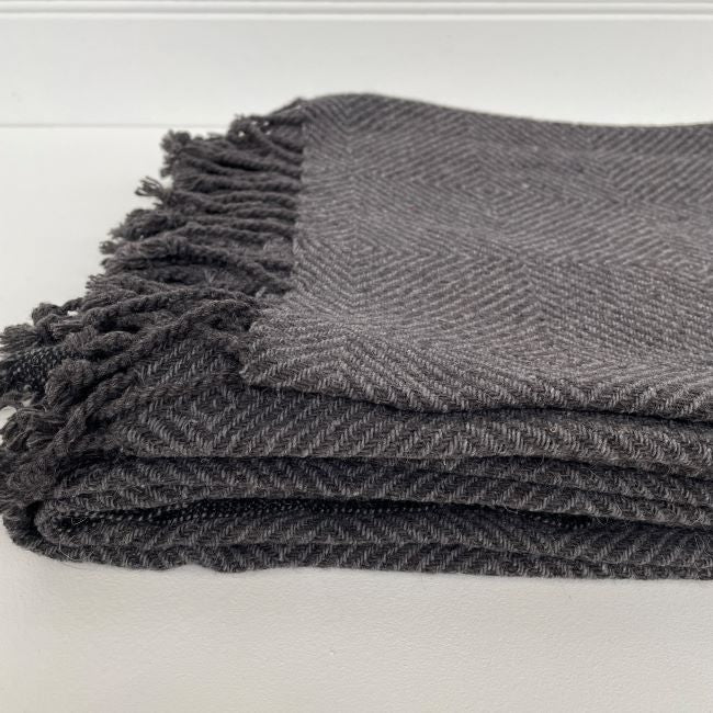 Herringbone Throw Wool Mix