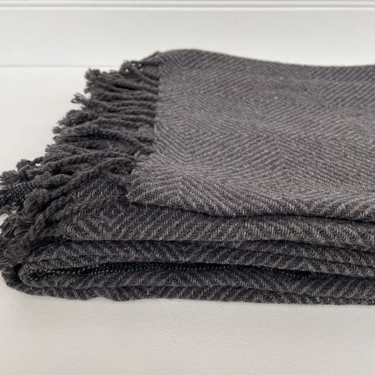 Herringbone Throw Wool Mix