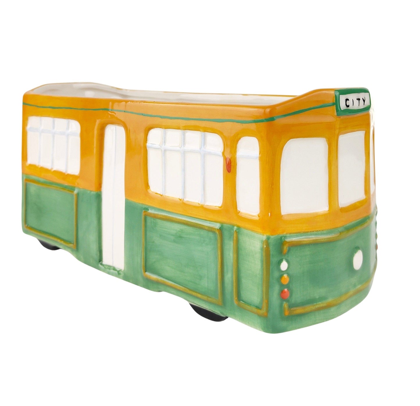 Tram Planter | Green & Yellow
