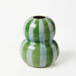 Fonda Vase | Green Blue Stripe