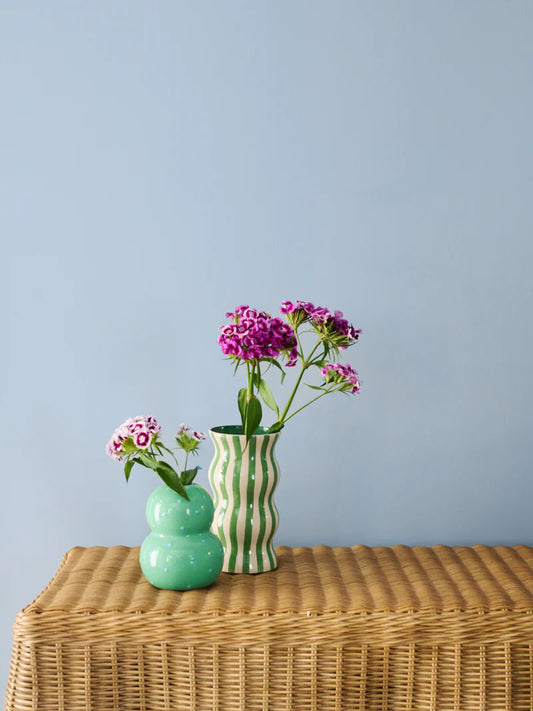 Fonda Vase | Green Blue Dotty