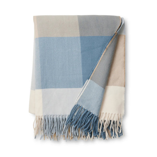 Harley Throw Rug | Blue + Neutral
