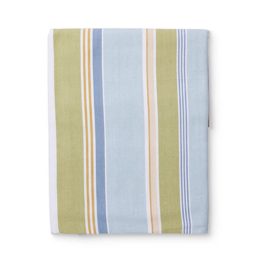 Fairhaven Tablecloth | Blue Green Stripe