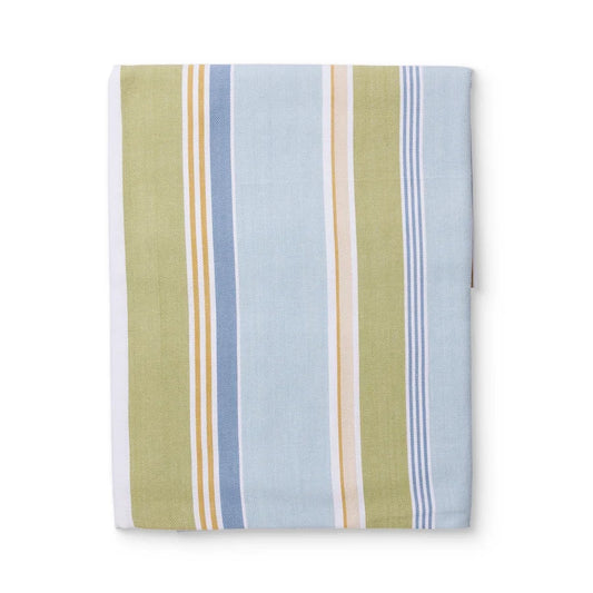 Fairhaven Tablecloth | Blue Green Stripe