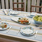 Fairhaven Tablecloth | Blue Green Stripe
