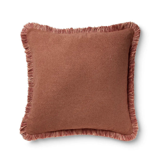 Margot Fringed Cushion | Grapefruit