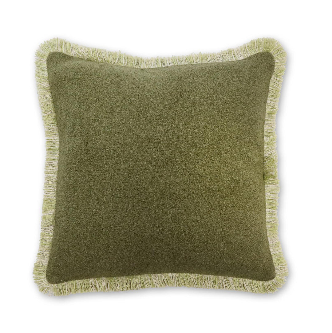 Margot Fringed Cushion | Moss