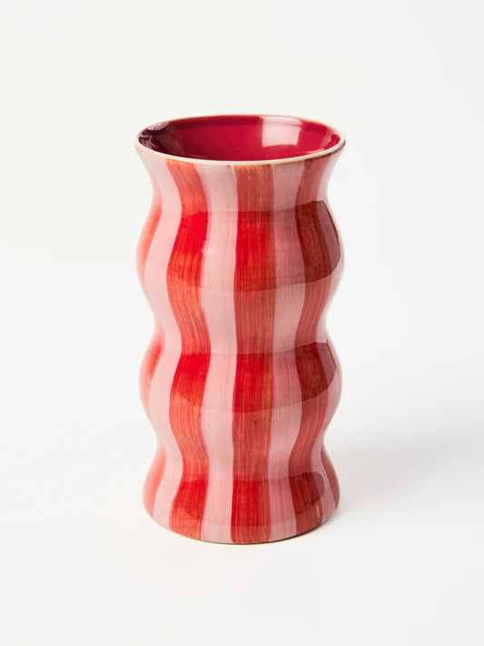Palma Vase | Red Pink Stripe
